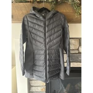 Hollister Jacket Women’s L Gray Blue 90% Down Outdoor Winter Snow Campus Lodge